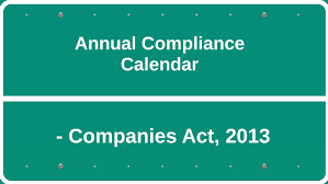 Annual Compliance Calendar -Companies Act, 2013 – PRIVATE LIMITED COMPANY